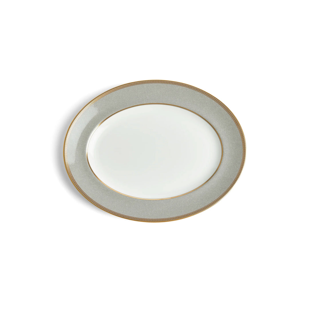 Renaissance Grey Oval Platter 14in