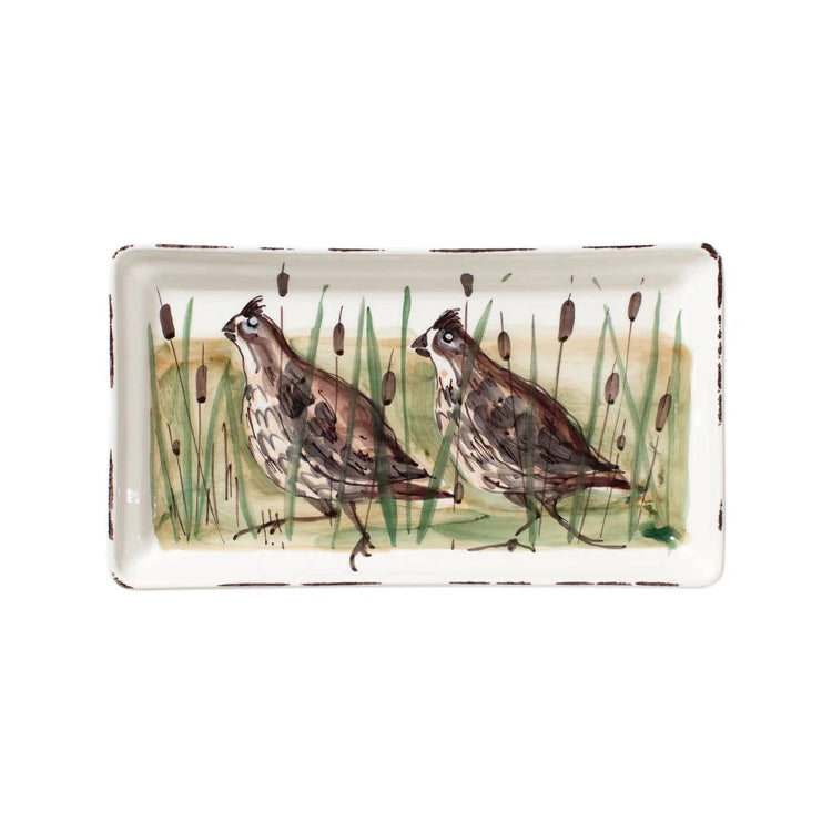 Wildlife Quail Rectangular Platter