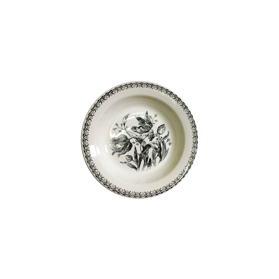 Tulipes Noires Rim Soup Bowl