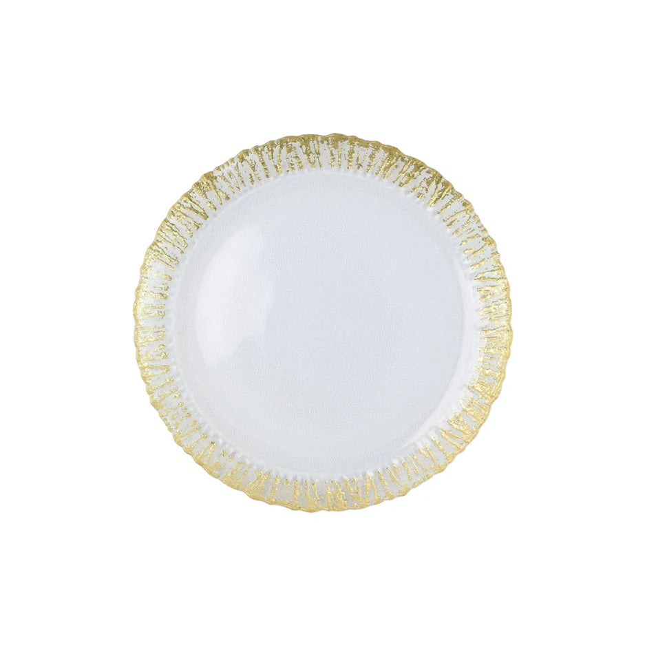 Rufolo Glass Gold Round Platter