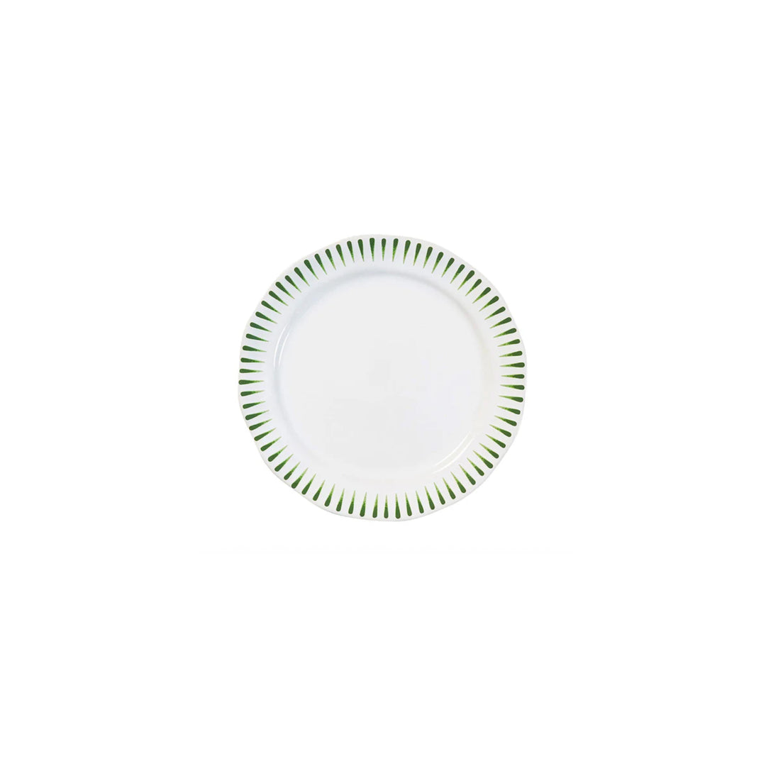 Sitio Stripe Salad Plate, Basil