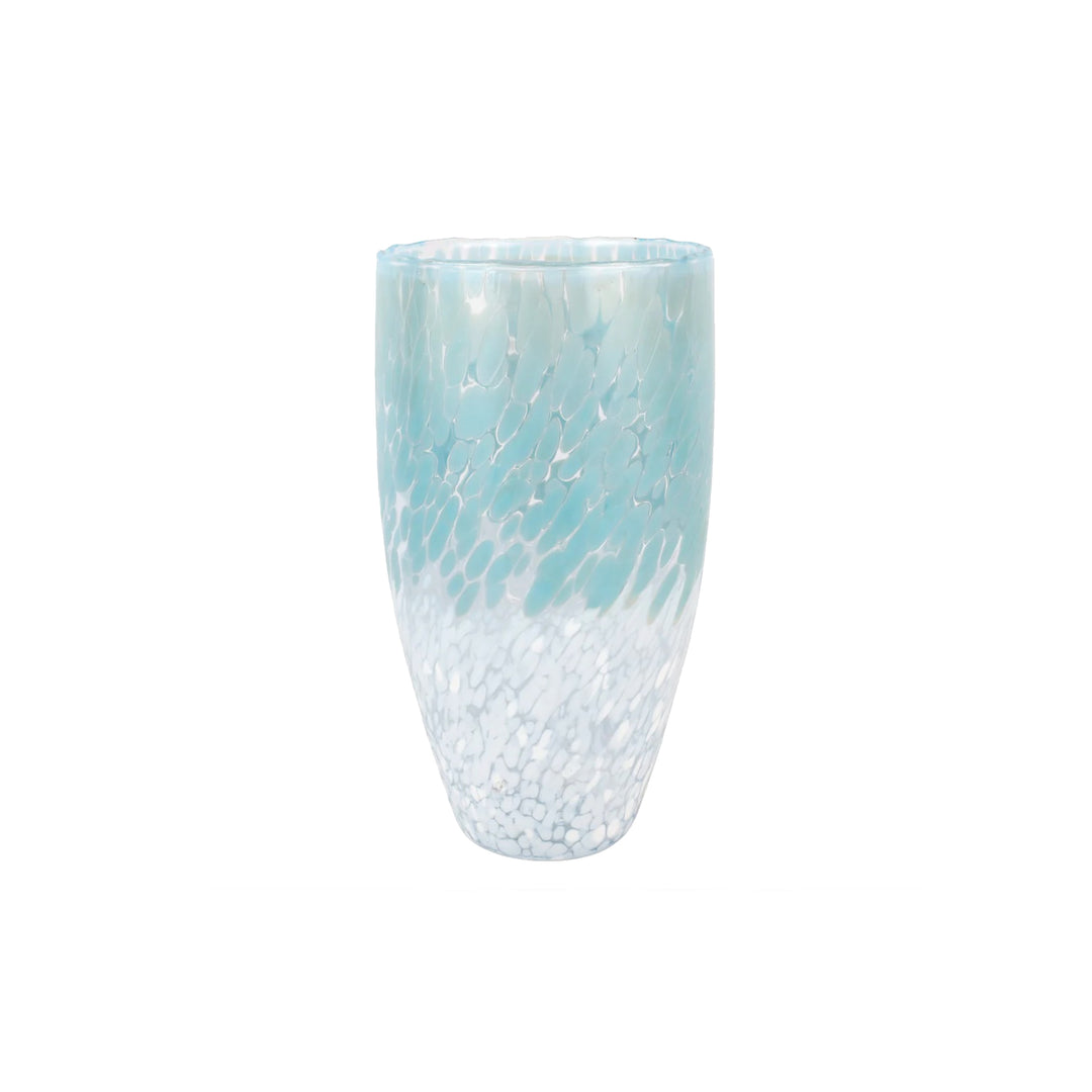 Nuvola Tall Vase, Light Blue & White
