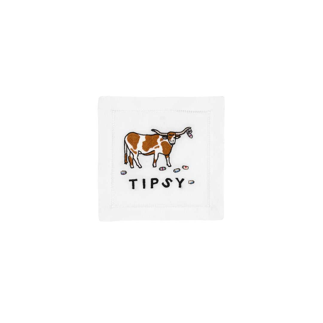 AM Tipsy Cocktail Napkins, Set of Four