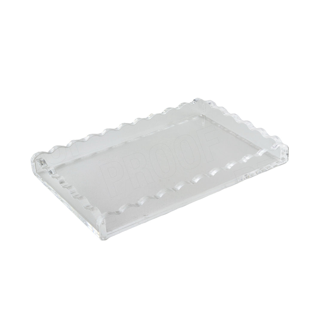 Lucite Scallop Tray, Clear