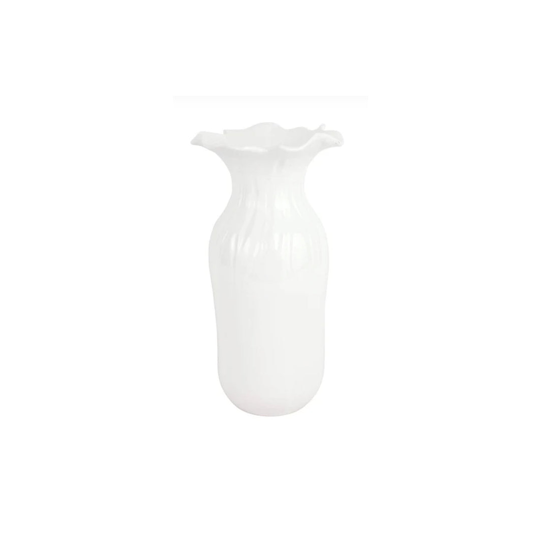 Ondulata Large Vase, White