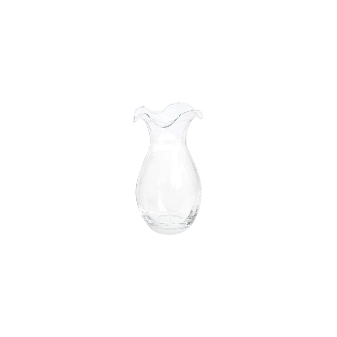 Hibiscus Vertical Fluted Small Vase Clear