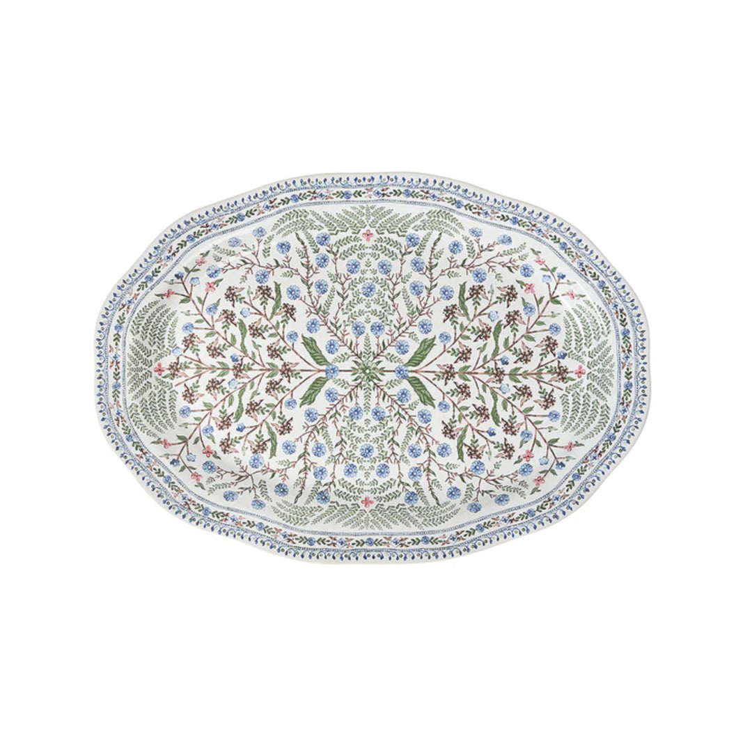 Villa Seville Large Oval Platter, Chambray