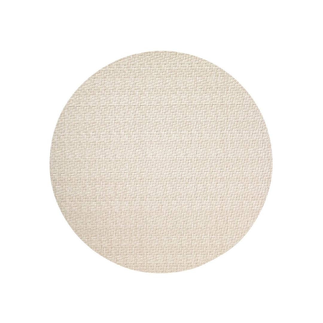 Wicker Round Placemats Cream, Set of Four