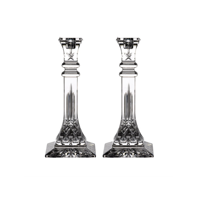 Lismore Pair of Candlesticks, 10 inches