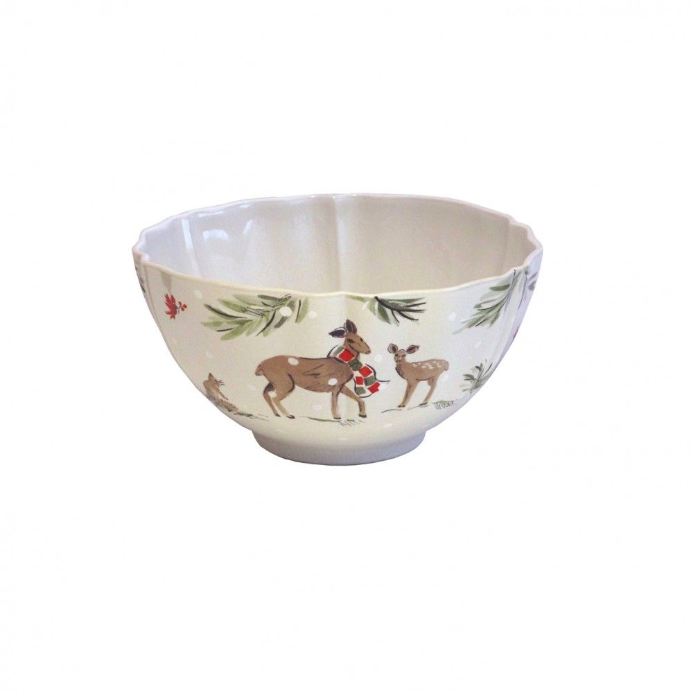 Deer Friends Serving Bowl