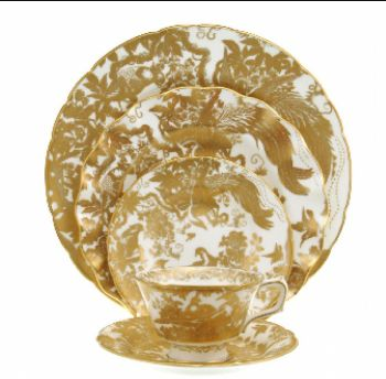 Gold Aves Rim Soup Plate