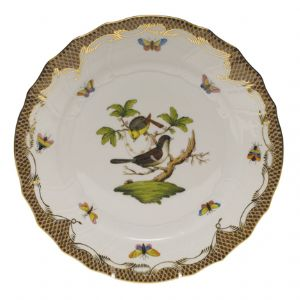 Rothschild Bird Chocolate Border Dinner Plate