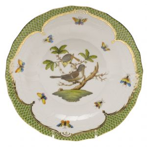 Rothschild Bird Green Border Dessert Plate