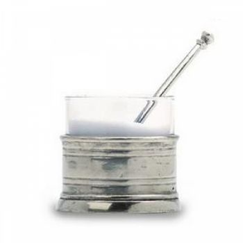 Pewter Salt Cellar with Spoon
