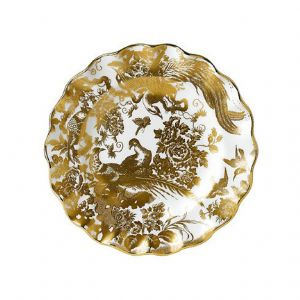 Gold Aves Fluted Dessert Plate