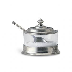 Pewter Jam Pot with Spoon