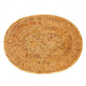 Woven Oval Placemat, Honey Brown