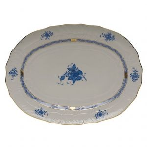 Chinese Bouquet Blue 15in Oval Platter