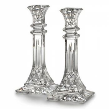 Lismore Pair of Candlesticks, 8 inches
