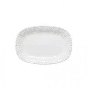 Historia Small Oval Platter Paperwhite