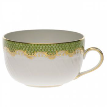 Evergreen Fish Scale Cup & Saucer