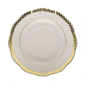 Golden Laurel Salad Plate with Monogram