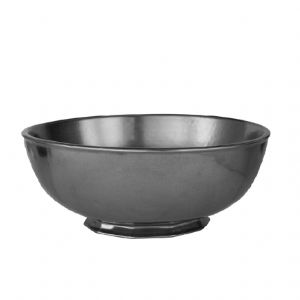 Pewter Stoneware Round Medium Serving Bowl