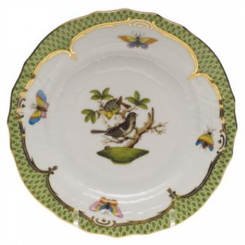 Rothschild Bird Green Border Bread & Butter Plate