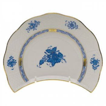 Chinese Bouquet Blue Crescent Salad Plate