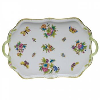 Queen Victoria Rectangular Tray with Branch Handles