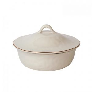 Cantaria Ivory Covered Round Casserole