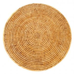 Woven Round Placemat Large, Honey Brown