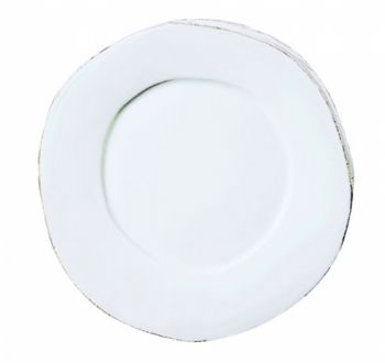 Lastra White European Dinner Plate