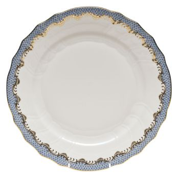 Light Blue Fish Scale Dinner Plate