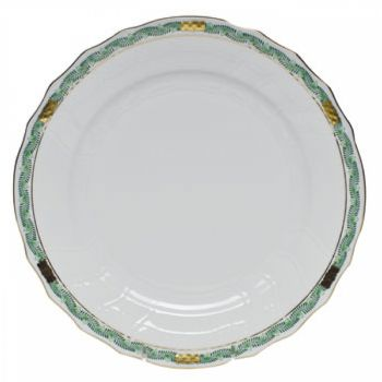 Chinese Bouquet Garland Green Dinner Plate