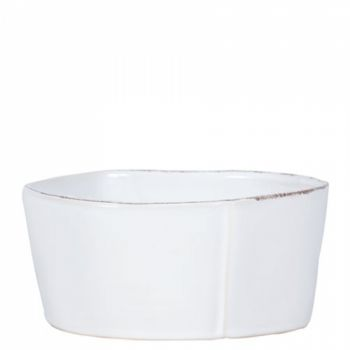 Lastra White Medium Serving Bowl