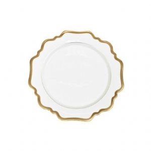 Antique White & Gold Salad Plate