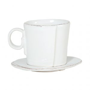 Lastra White Espresso Cup & Saucer