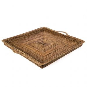 Woven Square Tray with Handles