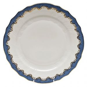 Fish Scale Blue Dinner Plate
