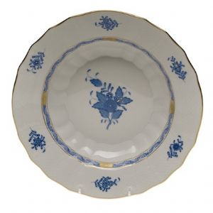 Chinese Bouquet Blue 9.5in Rim Soup
