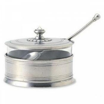 Pewter Parmesan Dish with Spoon