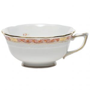 Chinese Bouquet Garland Rust Cup & Saucer