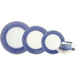 Blue Lace Dessert Plate