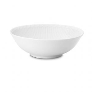 White Fluted Half Lace Cereal Bowl