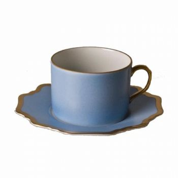 Anna's Palette Sky Blue Cup & Saucer