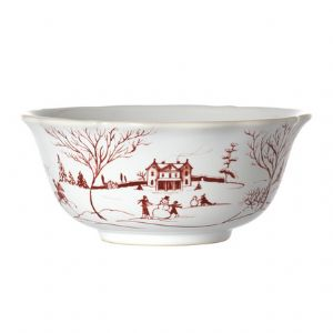 Winter Frolic Ruby Cereal Bowl