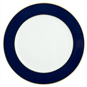 Cobalt Band Service Plate with Gold Edge