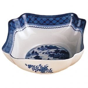 Blue Canton Small Square Serving Bowl