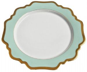 Anna's Palette Aqua Green Dinner Plate